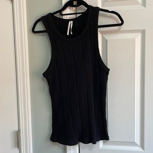 Black woven knit tank top by Anthropologie